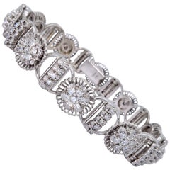 Jabel Diamond Tennis 18 Karat White Gold Bracelet