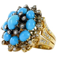 Turquoise Diamond Ring