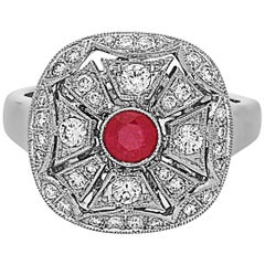 Emilio Jewelry Ruby Diamond Ring