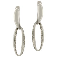 Gavello White Gold Diamond Contemporary Dangle Earrings