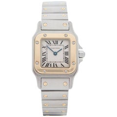 Cartier Ladies Yellow Gold Stainless Steel Santos Galbee Quartz Wristwatch