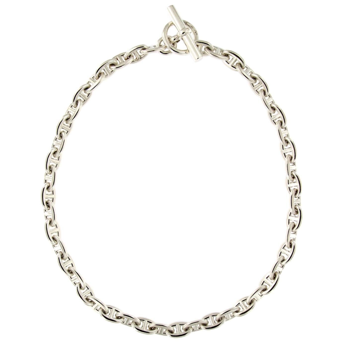 Hermes Chaine d’Ancre Sterling Silver Necklace