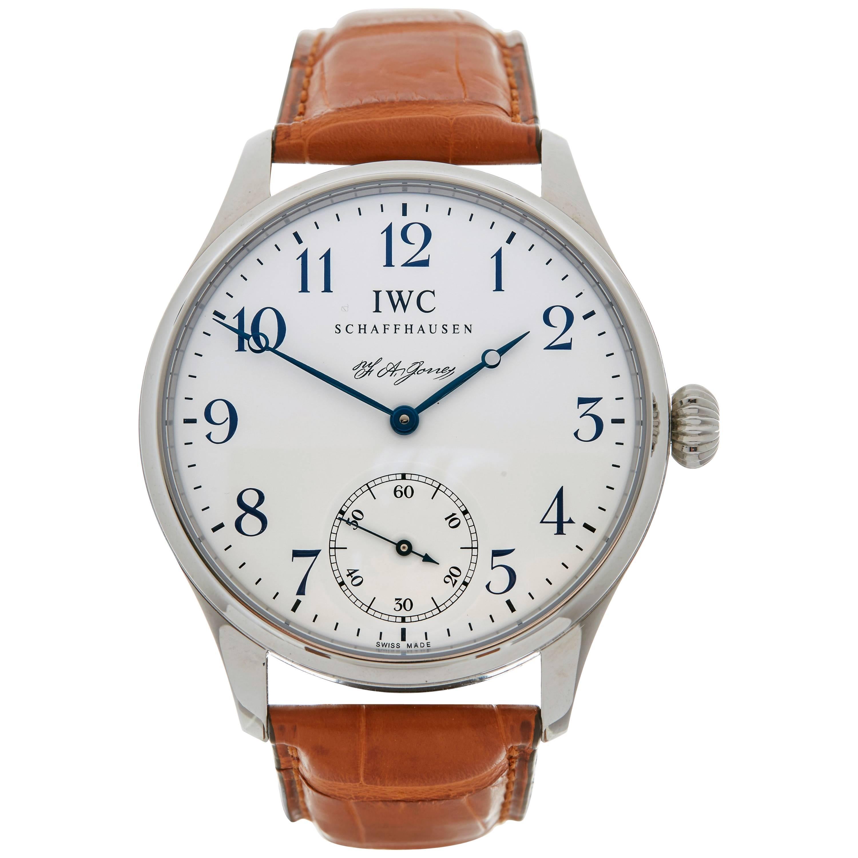 IWC Stainless Steel Portuguese FA Jones Mechanical Wristwatch Ref W544203, 2005