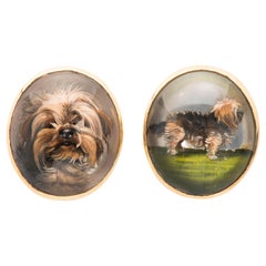 Art Deco Essex Crystal Terrier Cufflinks