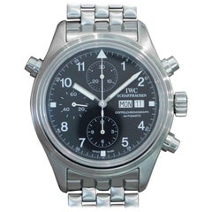 IWC Stainless Steel Pilot's Doppelchronograph Rattrapante Automatic Wristwatch