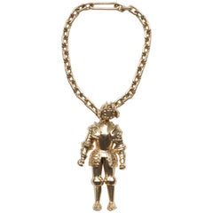 Gold Knight Keychain