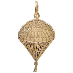 Vintage Hot Air Balloon Gold Charm
