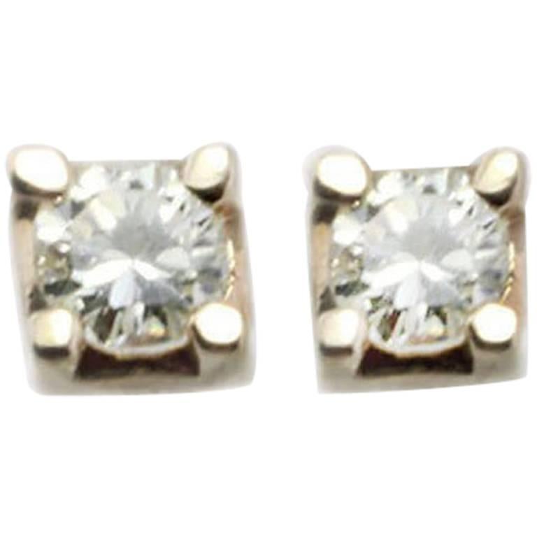  0.61 ct White Diamonds Rose Gold Stud Earrings