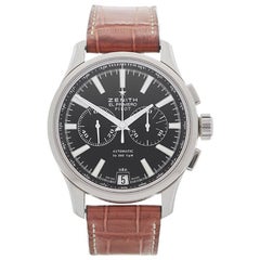 Used Zenith Stainless Steel El Primero Pilot Chronograph Automatic Wristwatch, 2010s