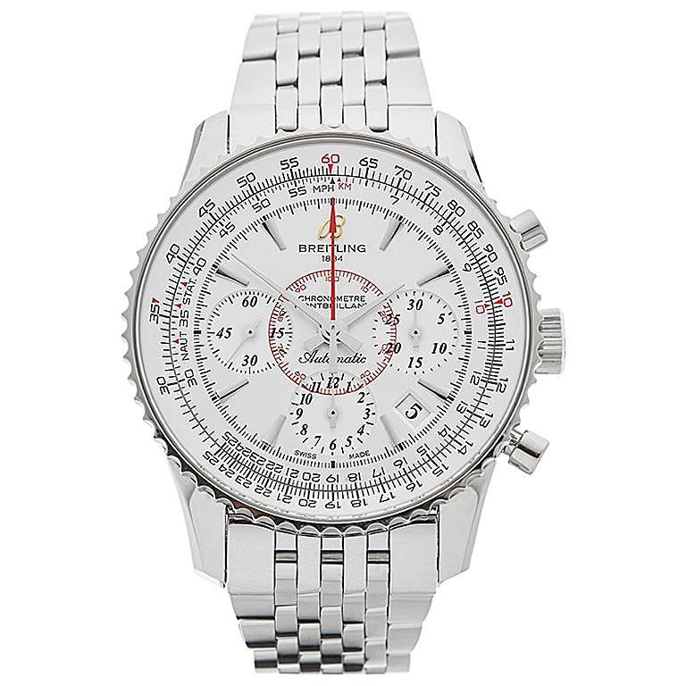 Breitling Stainless Steel Montbrillant Chronograph Automatic Wristwatch  