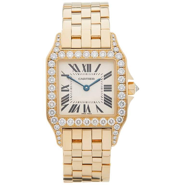 Cartier Ladies Yellow Gold Santos Demoiselle Automatic Wristwatch Ref W4191
