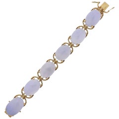 Verdura Pebble Chalcedony Gold Bracelet