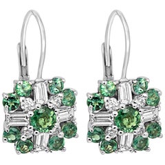 Alexandrite Diamond Gold Dangle Earring