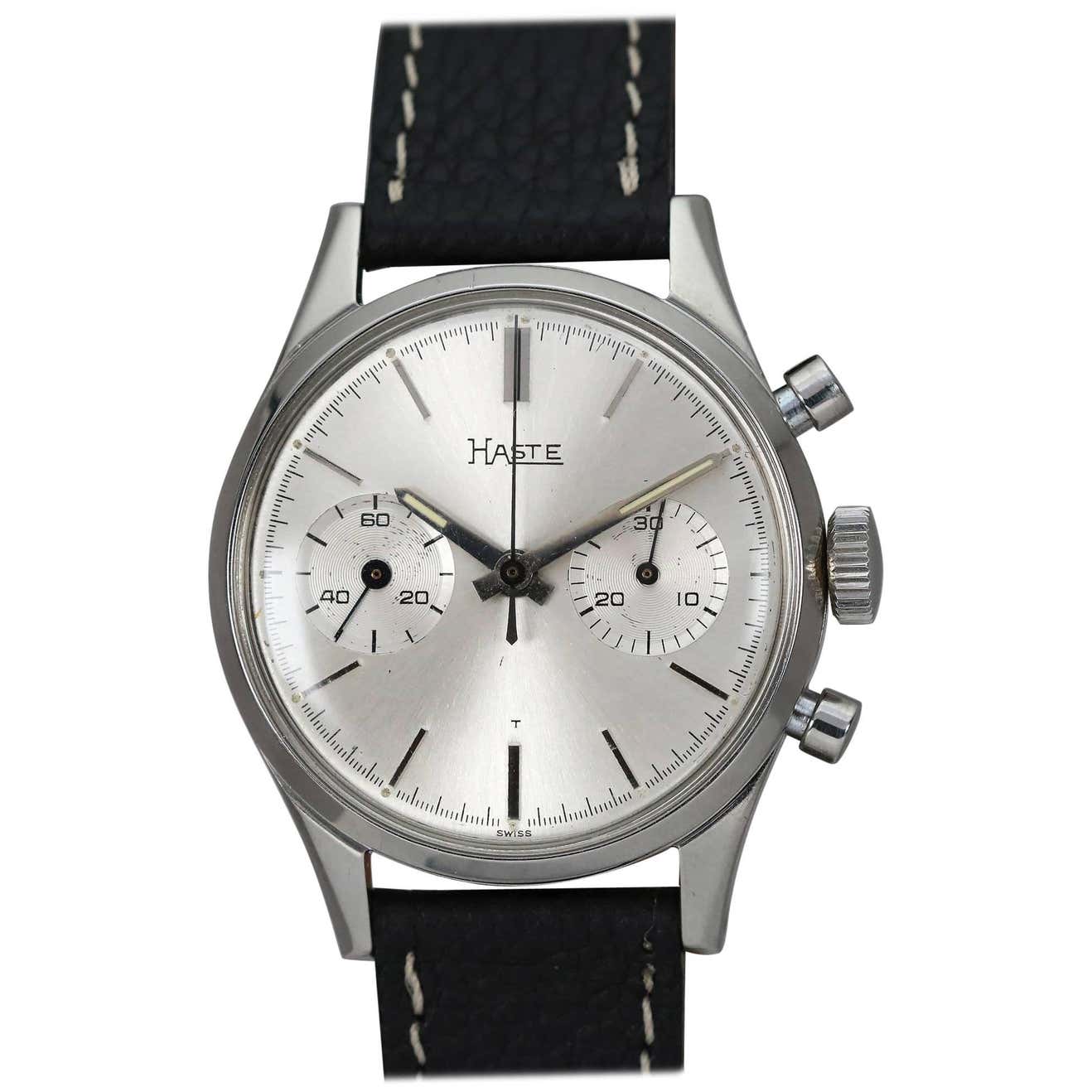 Haste Stainless Steel Chronograph Manual Wristwatch, circa 1960s For ...
