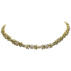 Yellow Gold and Diamond Necklace, Fleurette Design