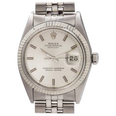 Rolex White Gold Stainless Steel Datejust Automatic Wristwatch, circa 1969 12