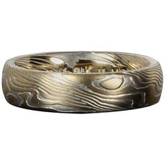 Greg Holland Wood Eye Metal Mokume Gane Ring