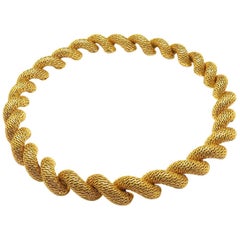 1960s Hermès Torsade Yellow Link Chain Necklace