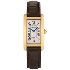 Cartier Gelbgold Vintage Tank Americaine Armbanduhr Ref 1720