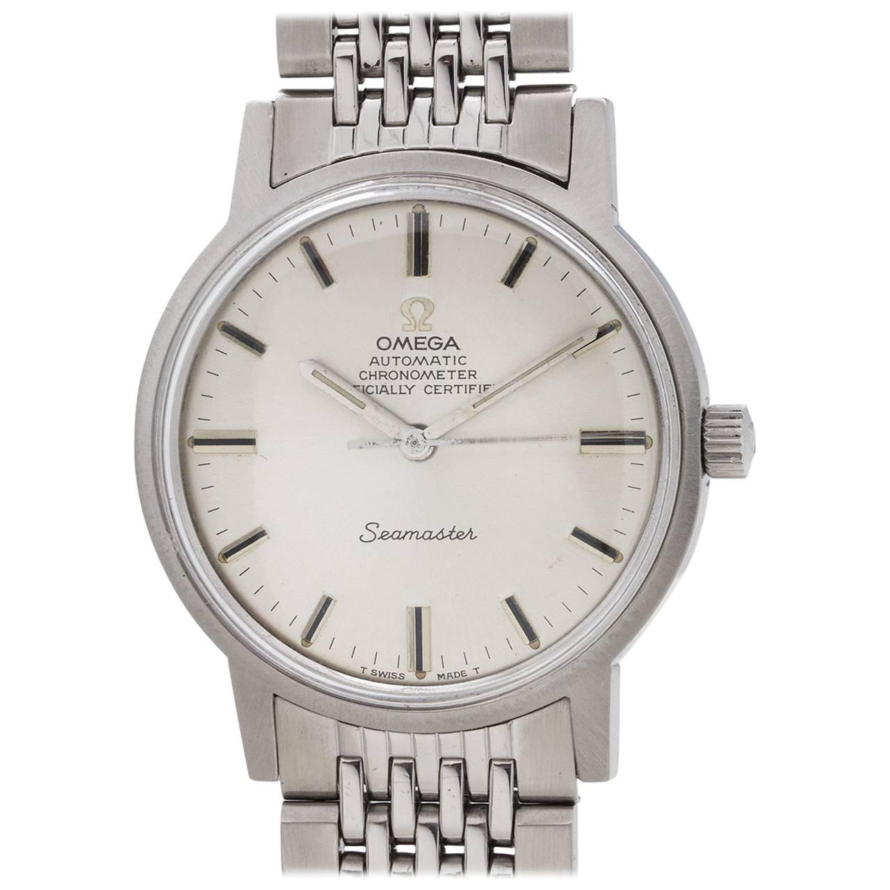 Omega Stainless Steel Chronometer Certified Seamaster Wristwatch, circa 1968
