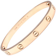 Cartier Love Rose Gold Bangle Bracelet 7