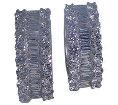 Diamond Hoop-Huggie Type Earrings