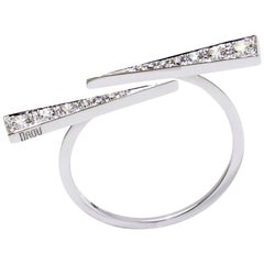 Daou Twin Diamonds and White Gold Ring 