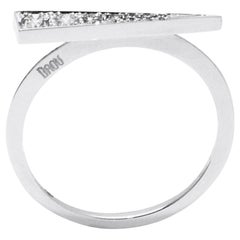 Daou Spark Ring in Diamonds and White Gold, Dynamic and Delicate Modern Design