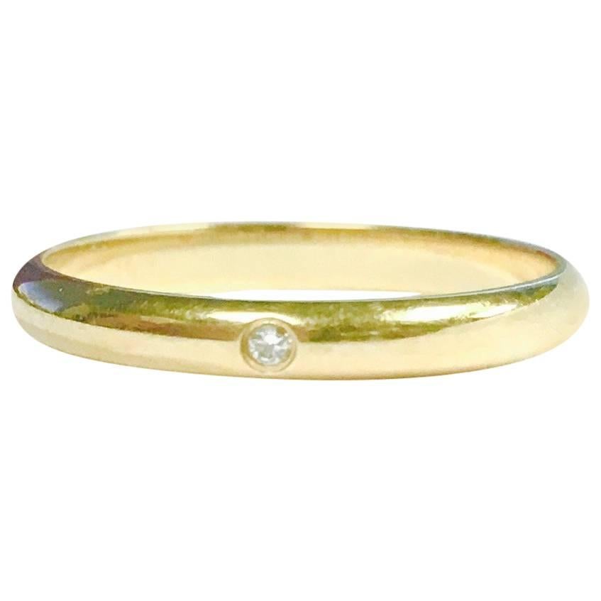 Cartier Diamond Yellow Gold Dome Band Ring