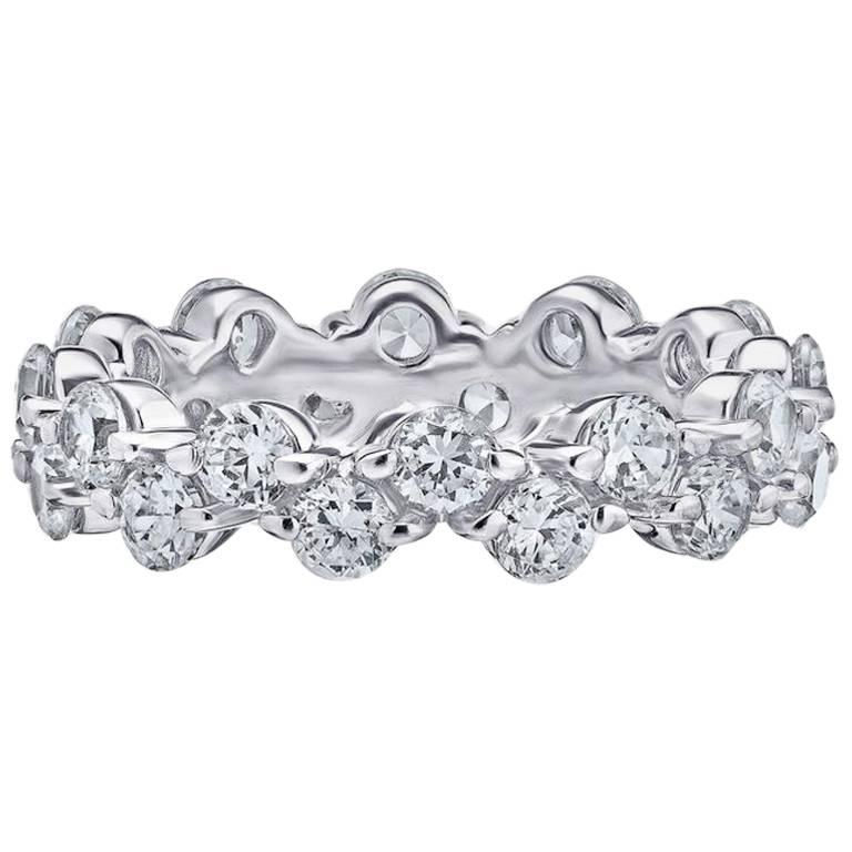 Emilio Jewelry Diamond Gold Eternity Wedding Band Ring