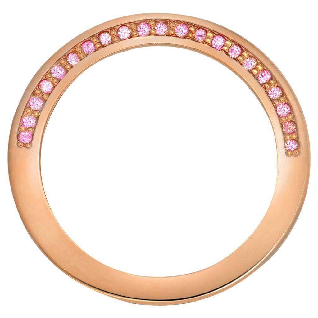 Sapphire Rose Gold Band One of a Kind