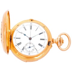 Antique Russel & Fils Retailed by J. F. Bautte & Co. Yellow Gold Pocket Watch, c1877