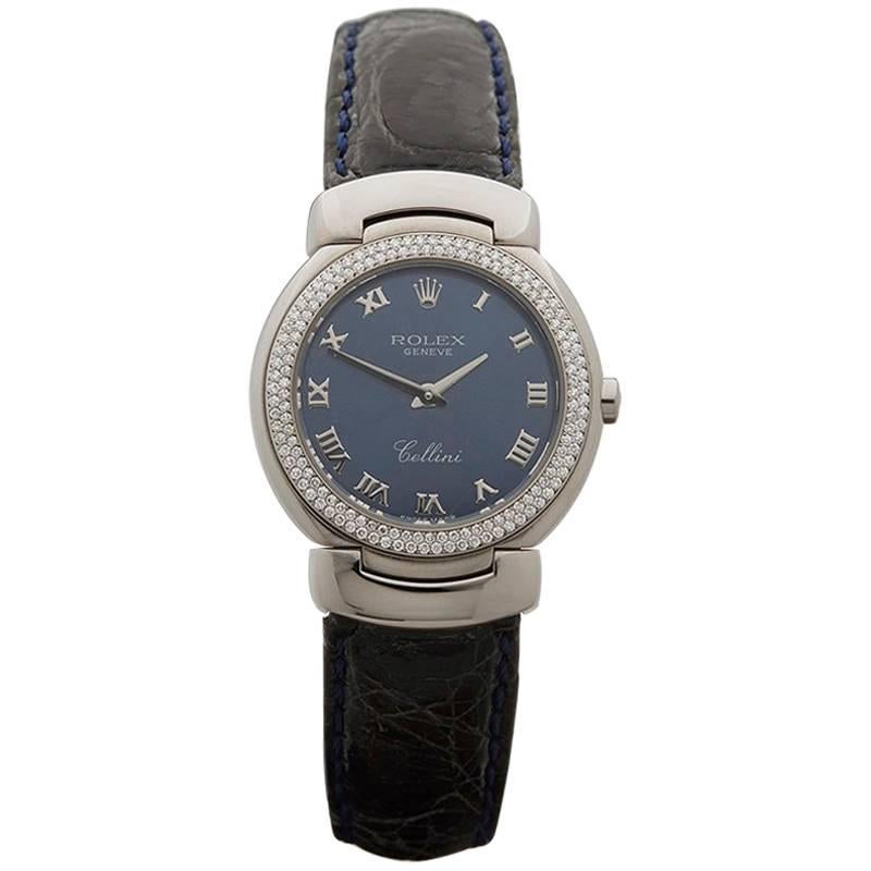Rolex Ladies White Gold Cellini Quartz Wristwatch Ref 6671, 2001
