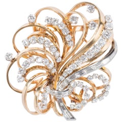 Boucheron 18 Carat Gold Platinum and Diamonds' Brooch-Pendant