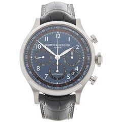 Baume and Mercier Stainless Steel Capeland Chronograph Automatic Wristwatch 