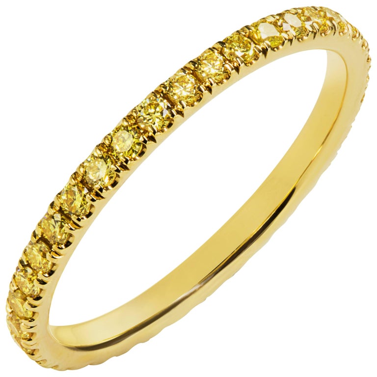 Fancy Yellow Diamond Eternity Wedding Band At 1stdibs Fancy Yellow Diamond Eternity Wedding Band For