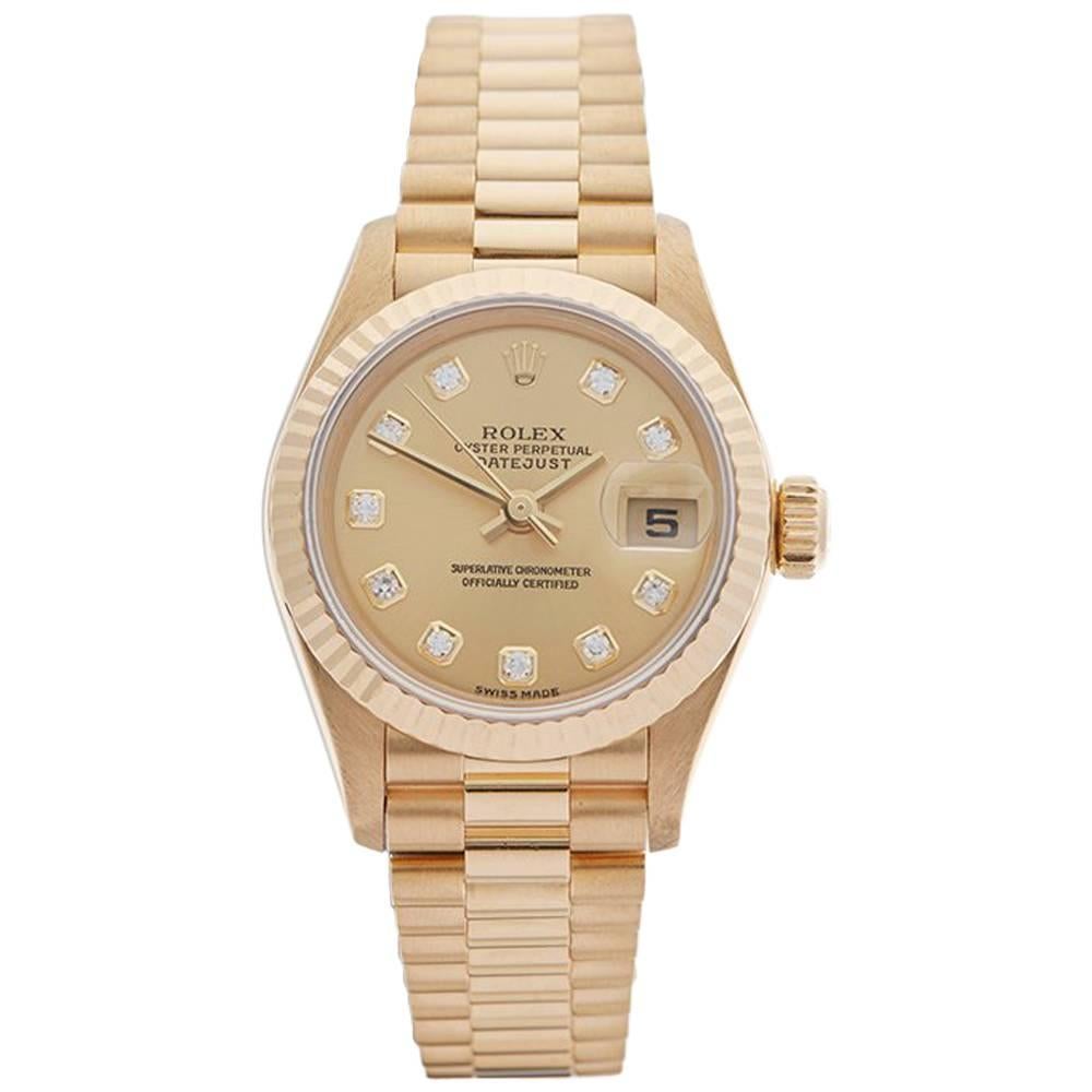 Rolex Ladies Yellow Gold Datejust Automatic Wristwatch Ref 79178, 2001