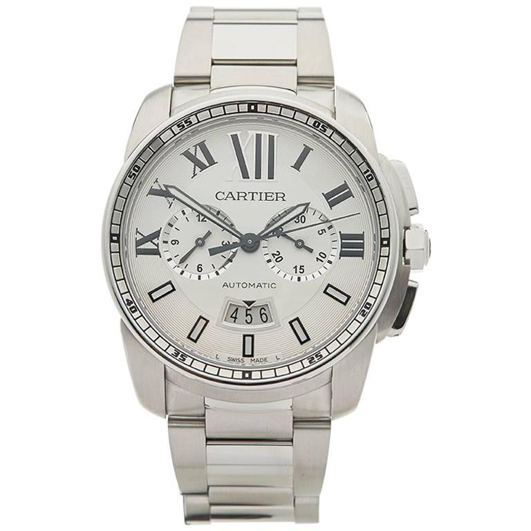 Cartier Stainless Steel Calibre Automatic Wristwatch Ref 3578, 2010s