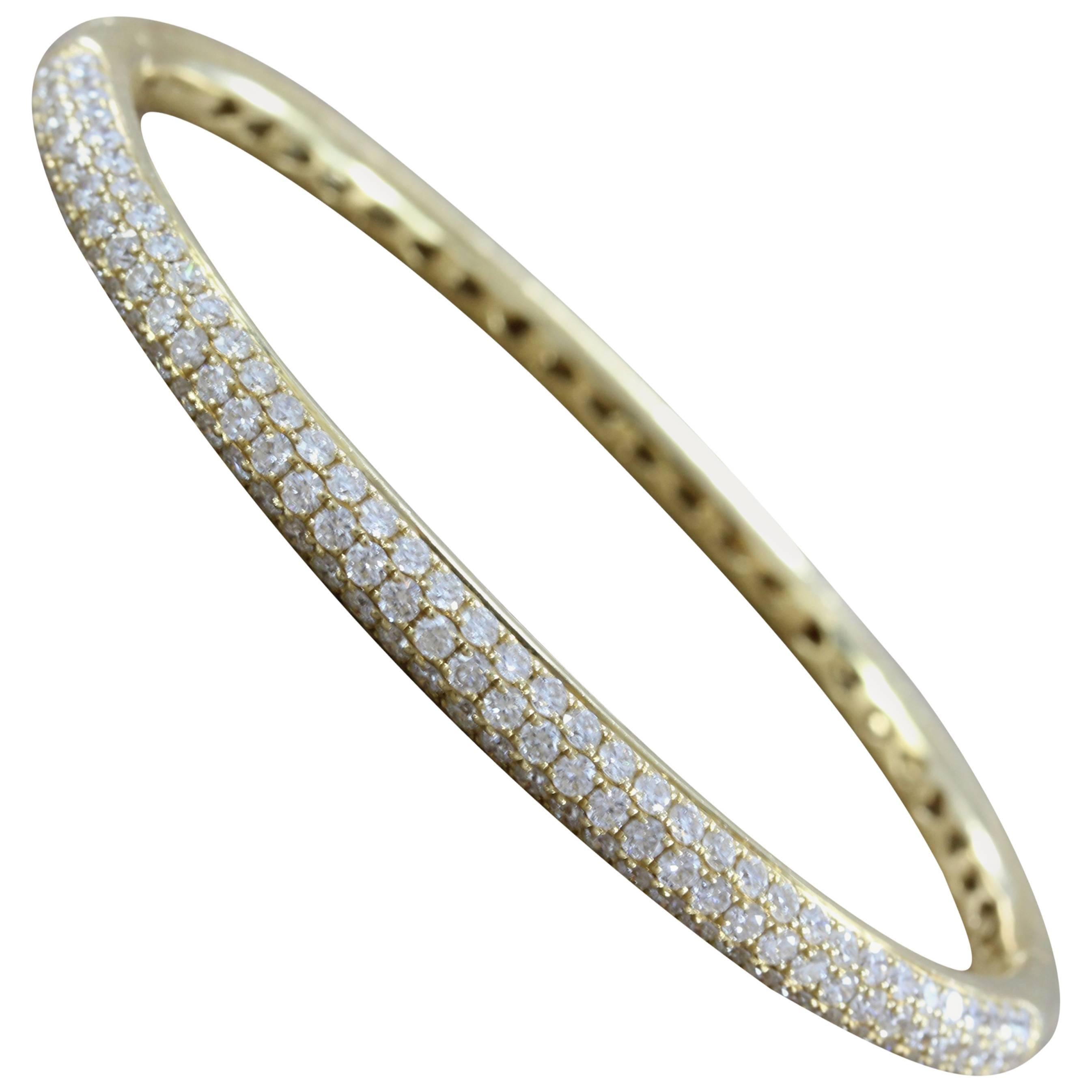 Diamond Pave Gold Bracelet