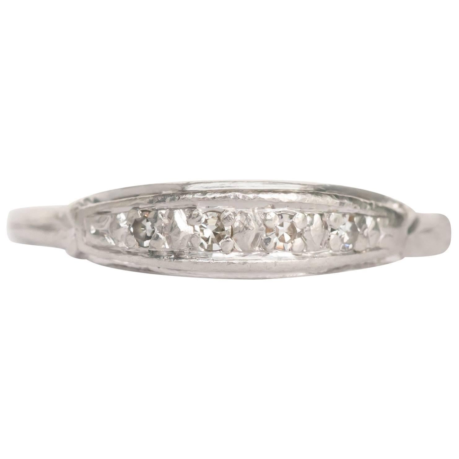 .05 Carat, Total Weight Diamond Platinum Wedding Band For Sale