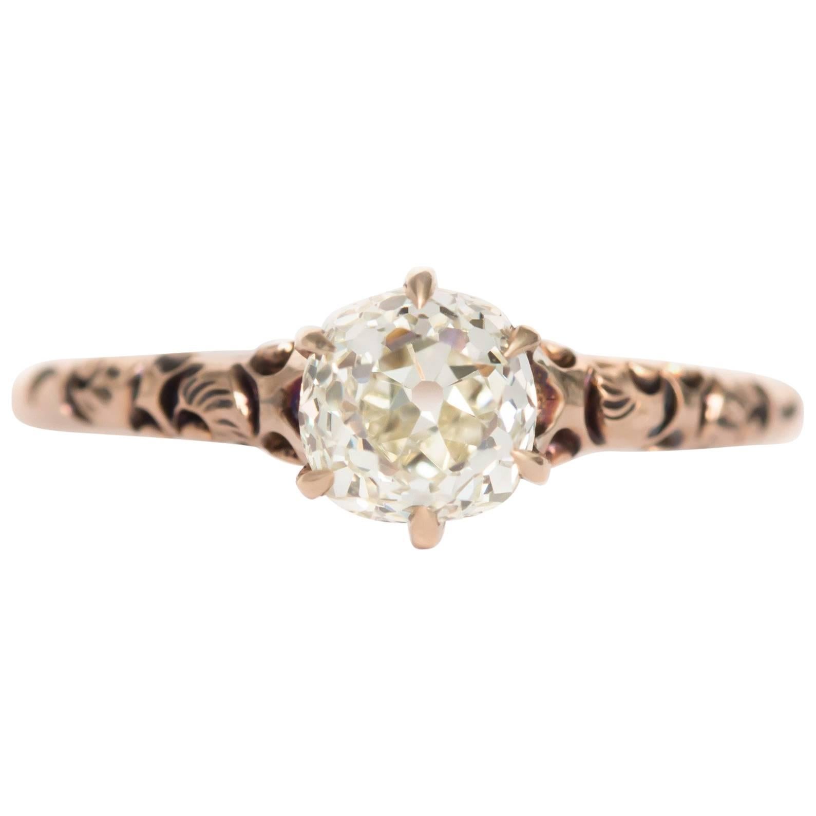 .83 Carat Diamond Rose Gold Engagement Ring