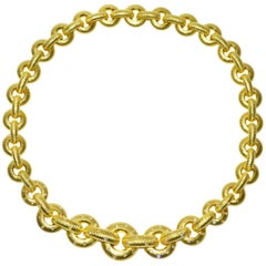 Retro Chic Paul Morelli Gold and Diamond Necklace