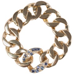 Seaman Schepps 1940s Bracelet in Diamonds, Sapphires and 18 Carat Gold