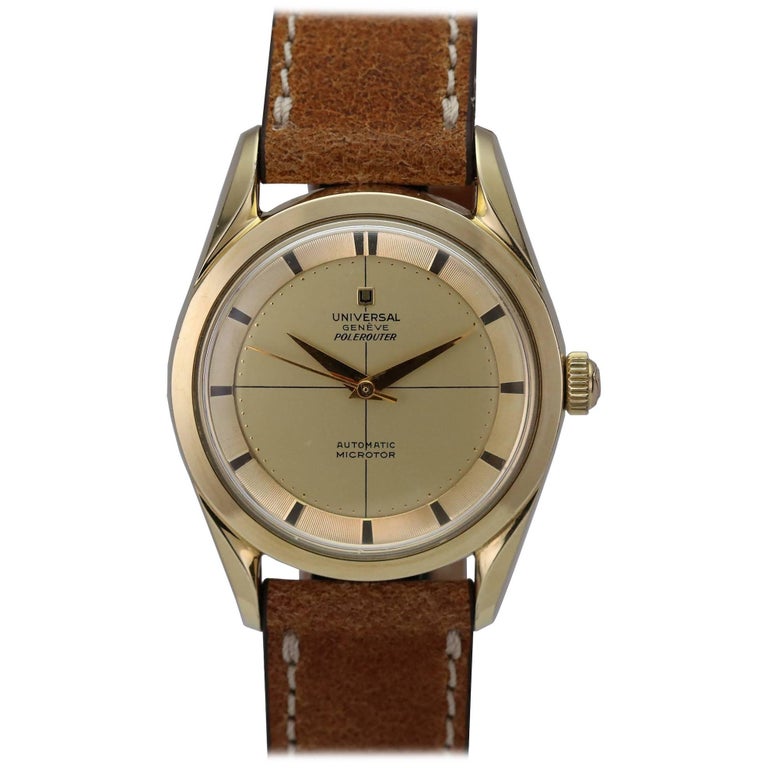 Universal GoldPlate Stainless Steel Geneve Polerouter Automatic