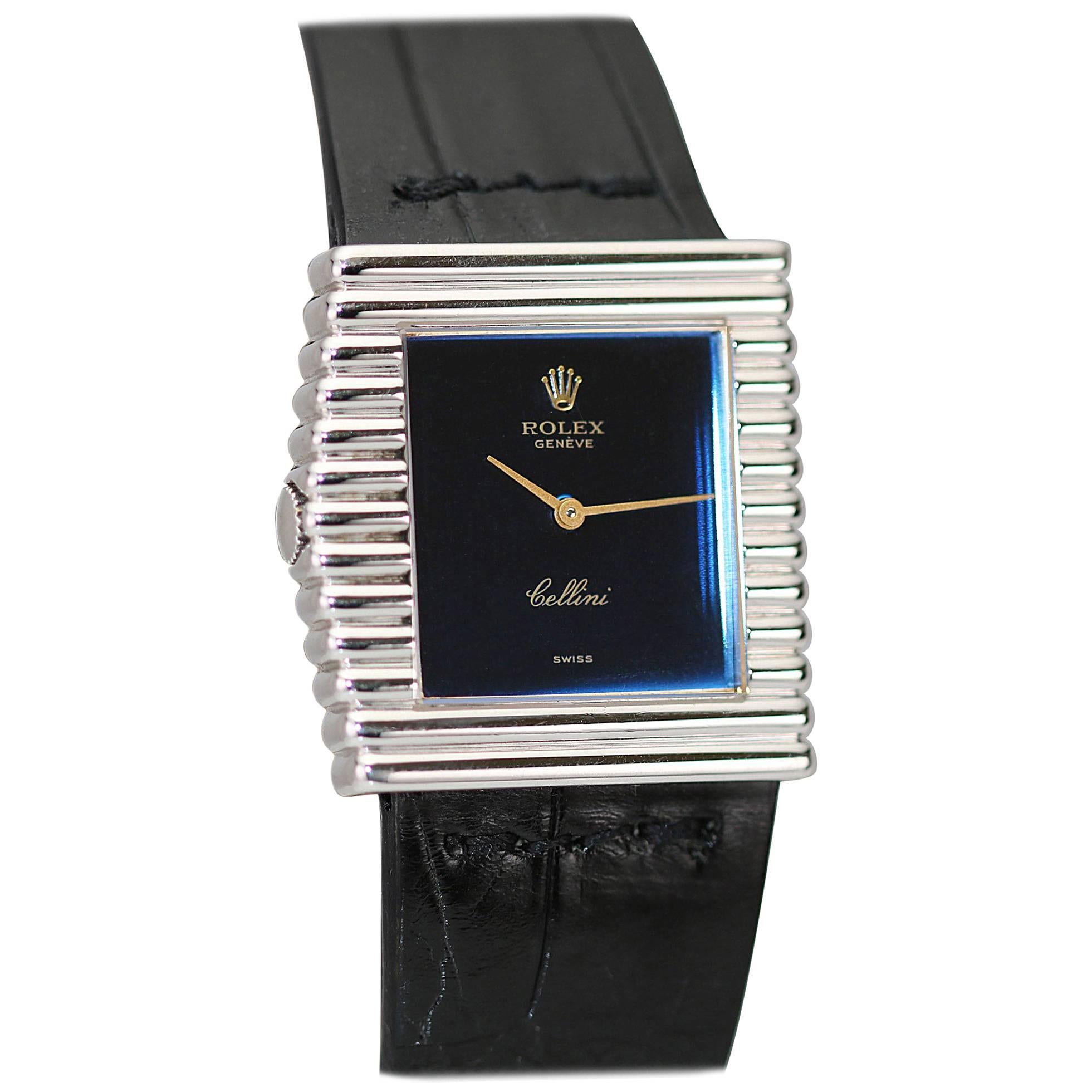 Rolex White Gold Cellini King Midas Wristwatch Ref 4015, circa 1970s
