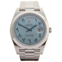 Rolex Platinum Day-Date Arabic Dial Automatic Wristwatch Ref 228206, 2017