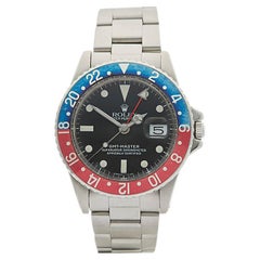 Retro Rolex Stainless Steel GMT-Master Pepsi Automatic Wristwatch Ref 1675, 1967