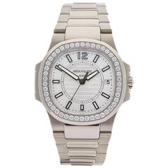 Patek Philippe Ladies White Gold Nautilus Quartz Wristwatch, 2010