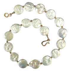 Michael Kneebone White Coin Pearl Necklace