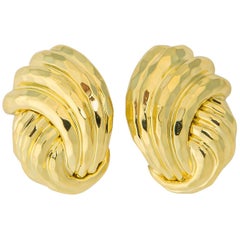 Henry Dunay Faceted Collection Gold Earrings